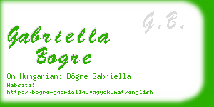 gabriella bogre business card
