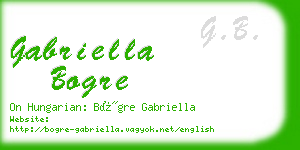 gabriella bogre business card